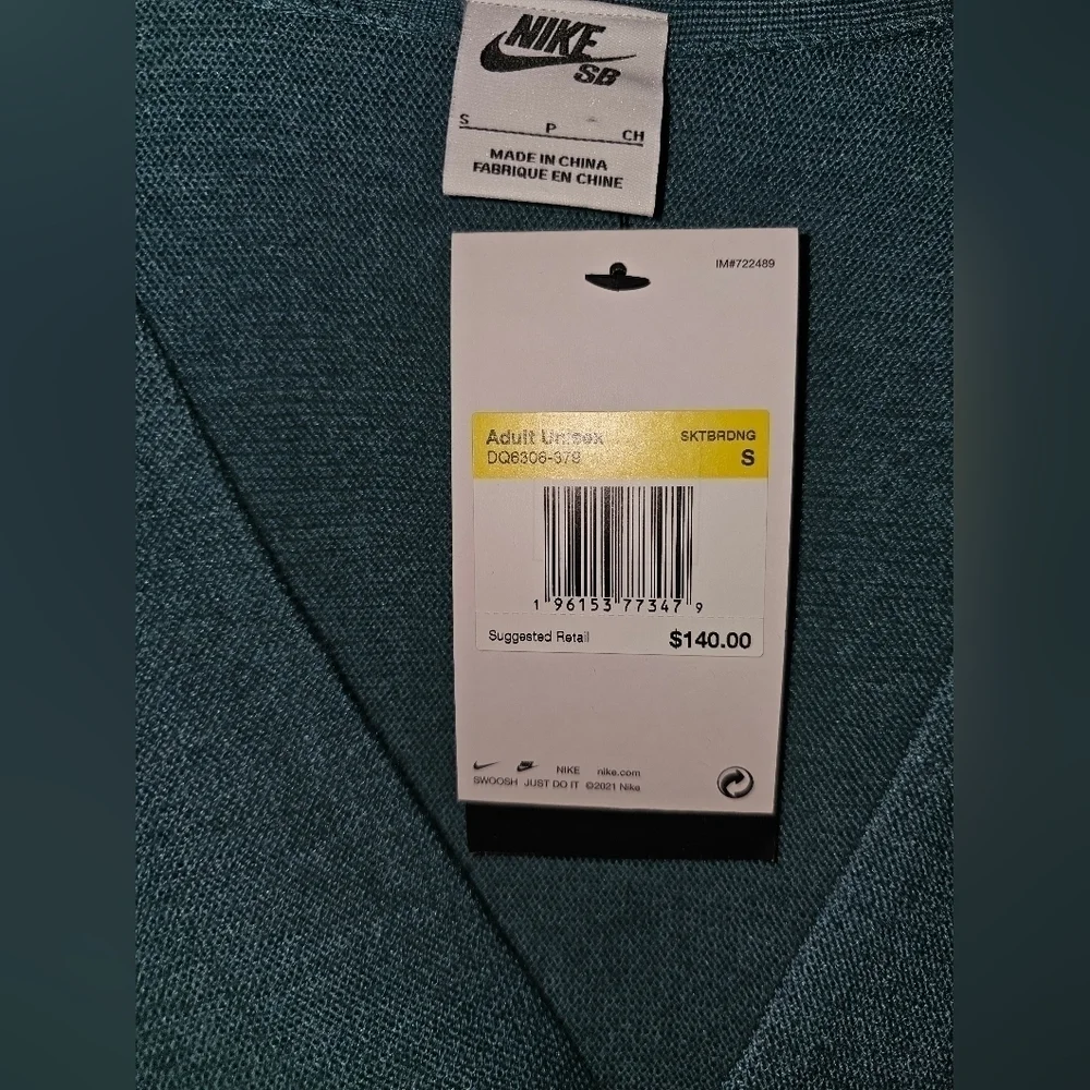 Nike SB Skate Cardigan ‘Mineral Teal’ Unisex Size Small DQ6306-379